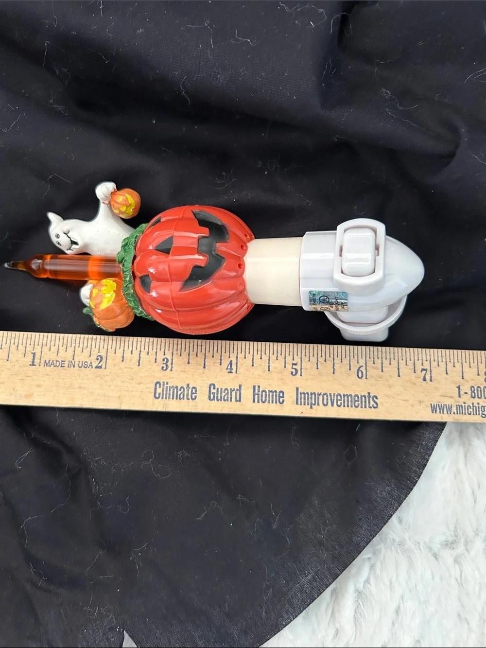 Halloween Pumpkin & Black Cat and Ghost/Pumpkin Night Light Plug-In set of 2